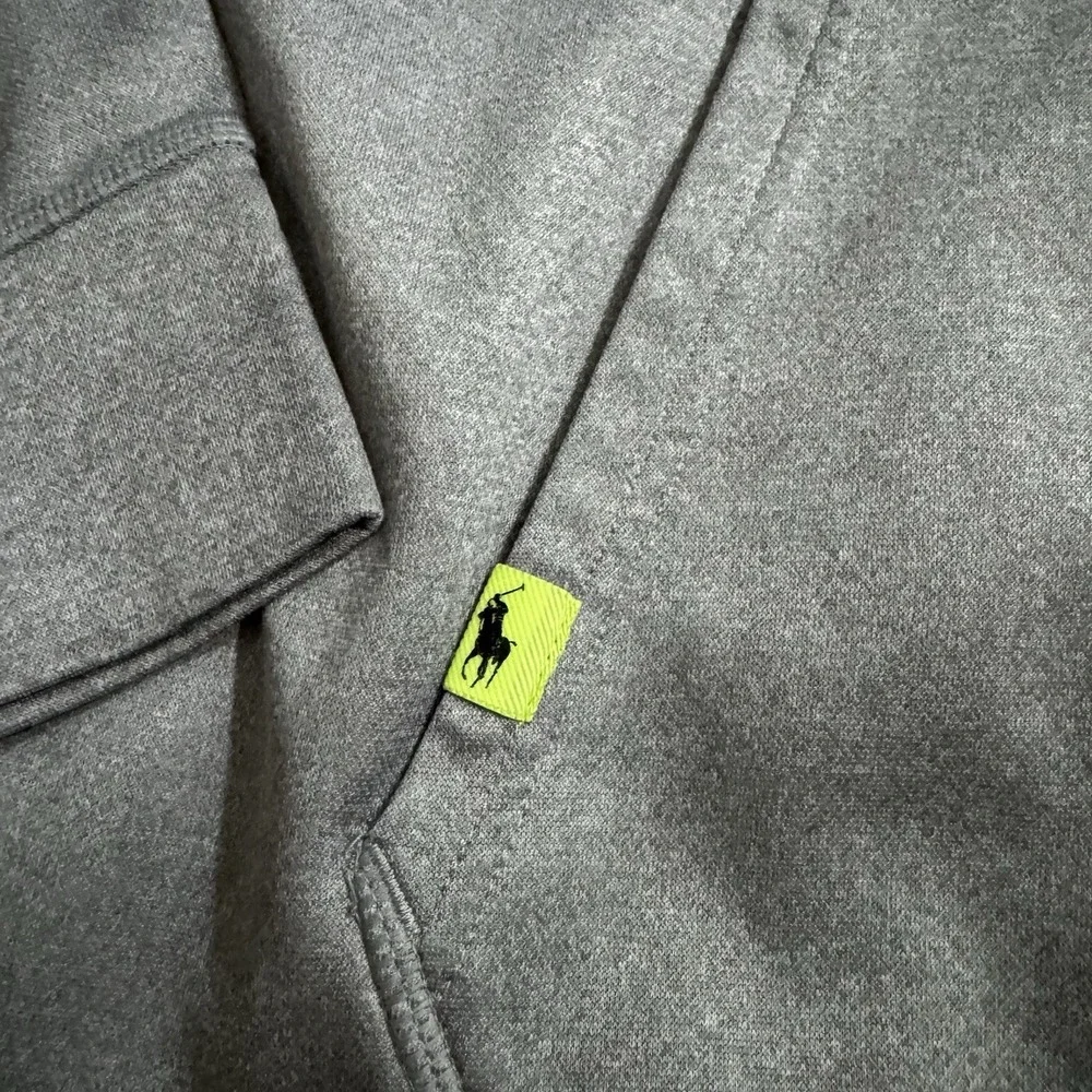 Polo Sport Ralph Lauren Hoodie Mens XL Gray Performance Drawstring Sweatshirt‎